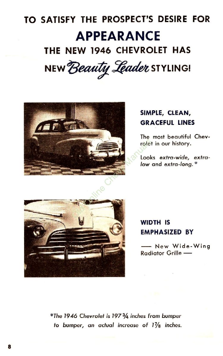 1946 Chevrolet First In Value Booklet Page 1
